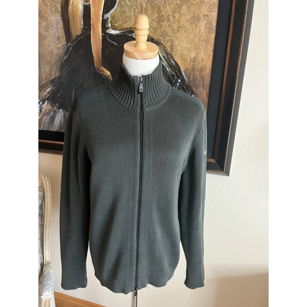 Men's Victorinox Zip Up Sweater S Green Swiss Army